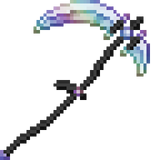HihiIrokane Scythe.png: Infobox image for HihiIrokane Scythe the item in Minecraft