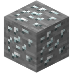 Silver Ore.png: Infobox image for Blocks/Silver Ore the block in Minecraft